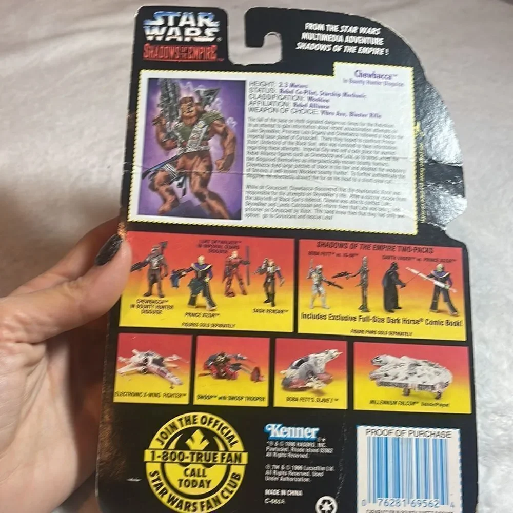 Vintage 1996 Star Wars shadows of the empire Chewbacca bounty hunter disguise